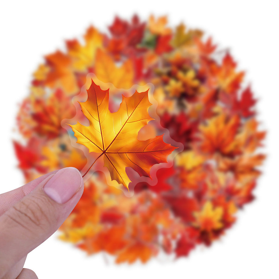 Thumbnail: Variety 58/60PCS Transparent PET Maple Leaf & Plant Flower Creative Graffiti Sti