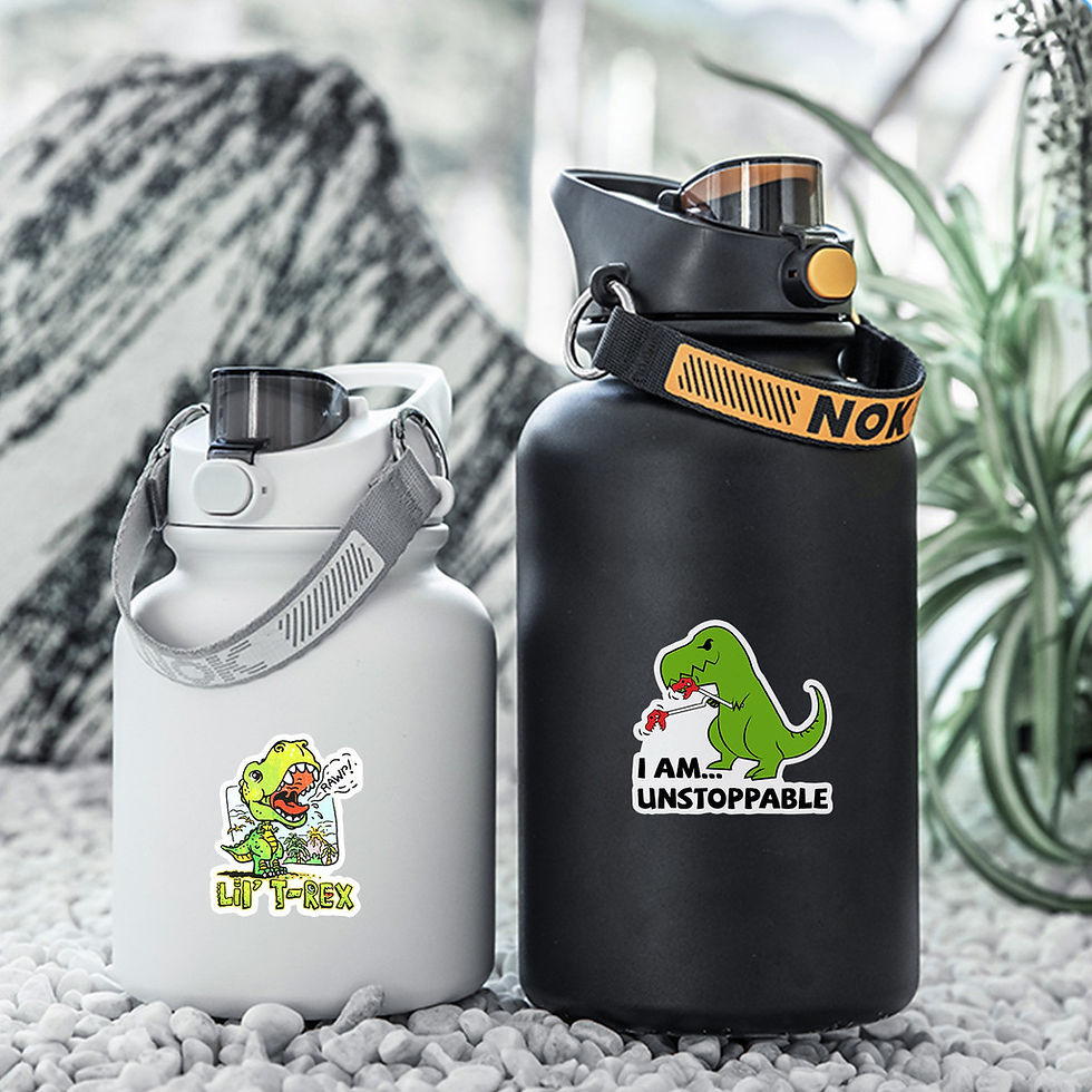 Thumbnail: 50pcs Dinosaur Graffiti Stickers | Waterproof Cartoon Decals for Cars & Tech Rec