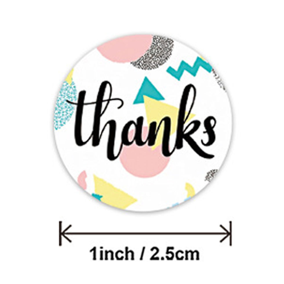 Thumbnail: 100-500pcs Round Thank You Stickers for Envelope Seal Labels Gift Packaging deco