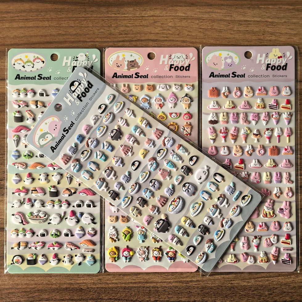 Thumbnail: Animal Seal 3D Stickers Set (4 Pcs) - Adorable Embellishments for Planners, Hand