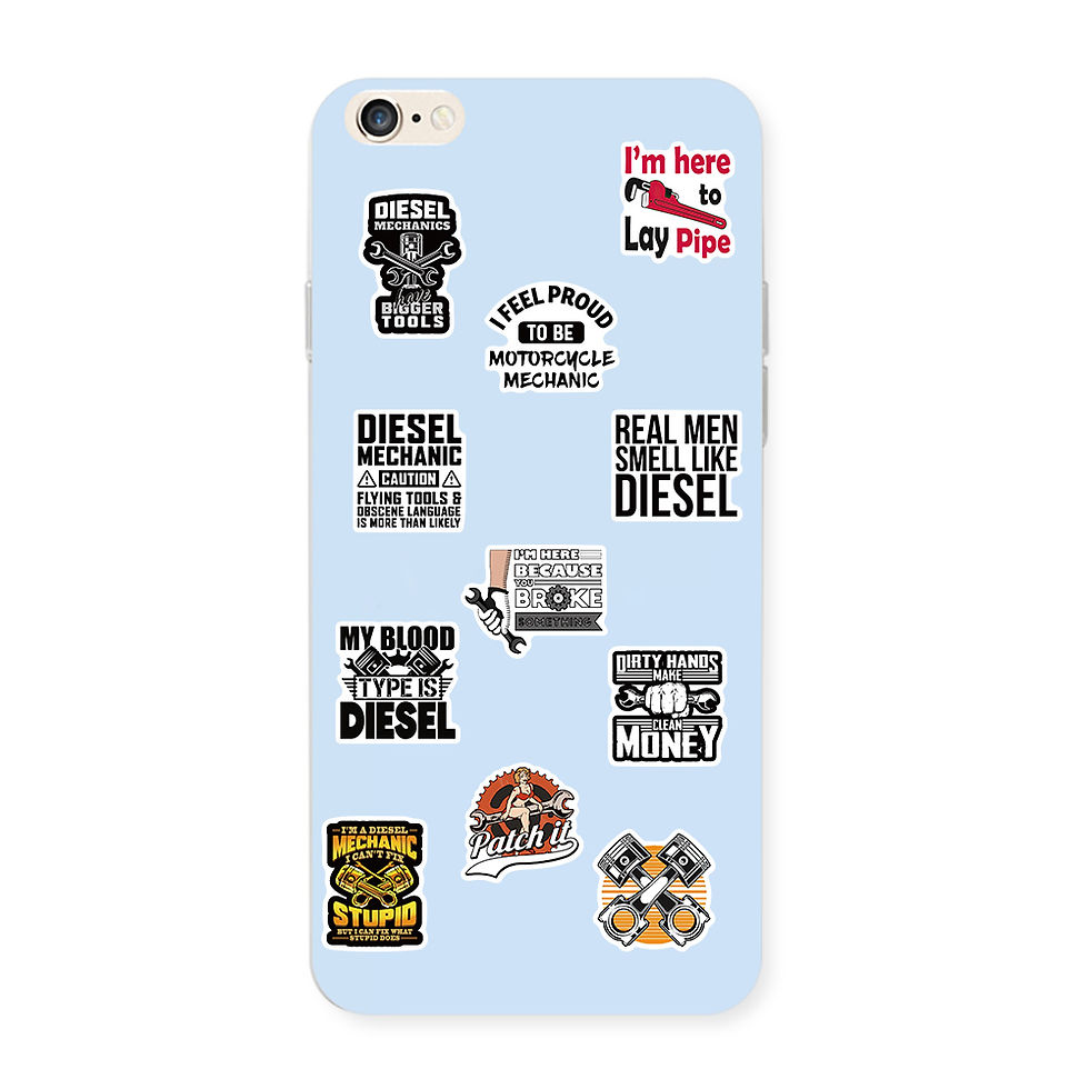 Thumbnail: 50PCS Diesel Mechanic Stickers Photocard Gift Art Picture Cartoon Laptop Luggage