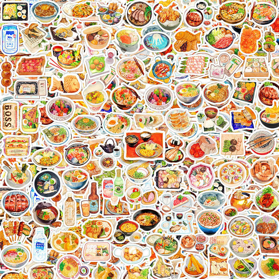 Thumbnail: 120Pcs Japanese Cuisine Mini Stickers Stylish DIY Decor For Phone Notebook Journ