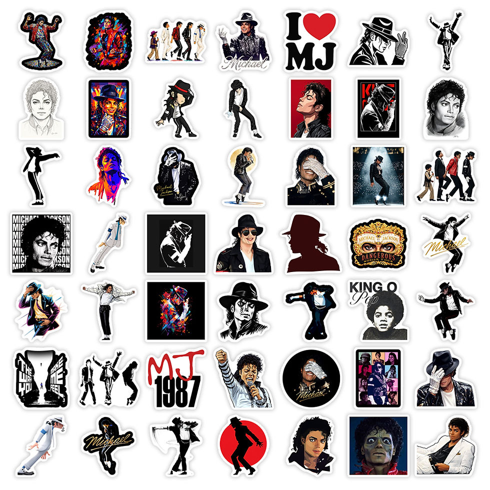 Thumbnail: Michael Jackson King of Pop Stickers Vinyl Waterproof Decal DIY Gift for Laptop 