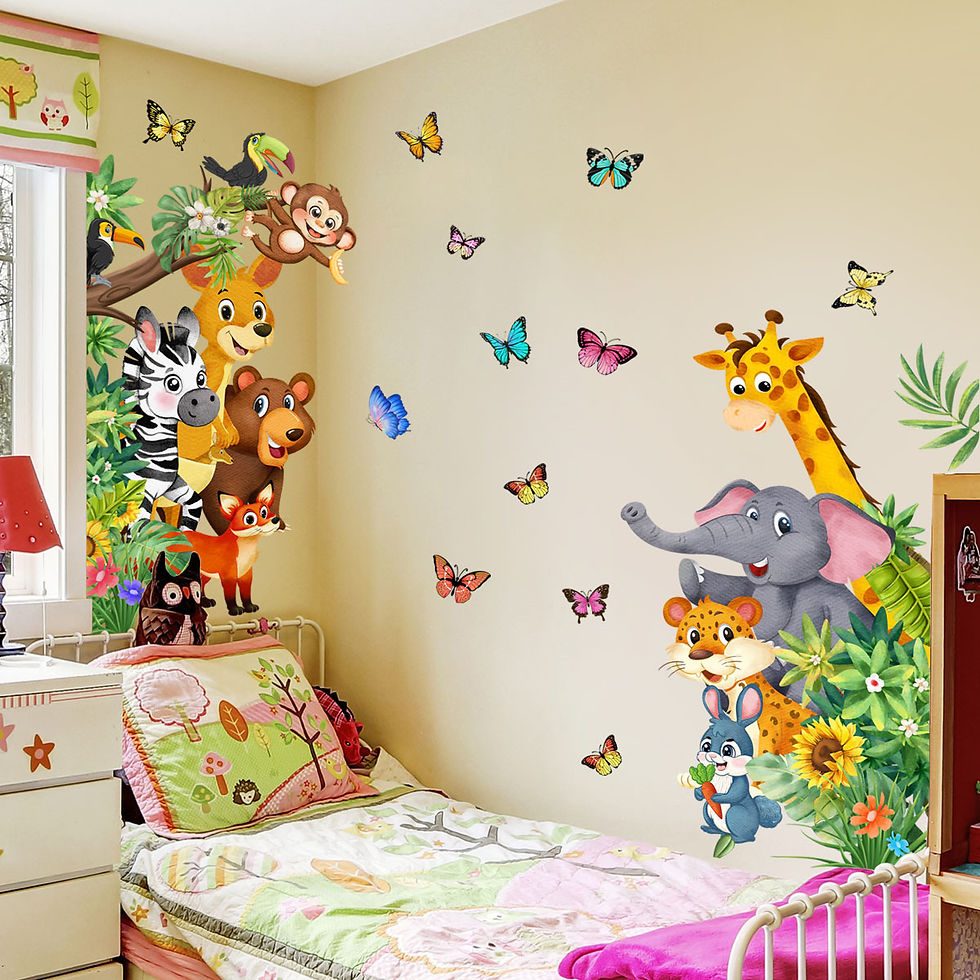 Thumbnail: Detachable Waterproof Animal Stickers: Suitable for Living Room, Bedroom, Backgr