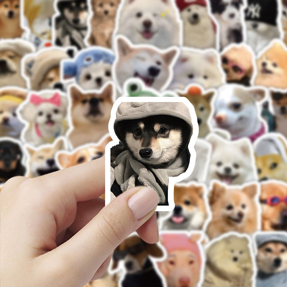 Thumbnail: Realistic Puppy Sticker Set (100Pcs) - Photo-Style Dog Decor for Water Bottle - 