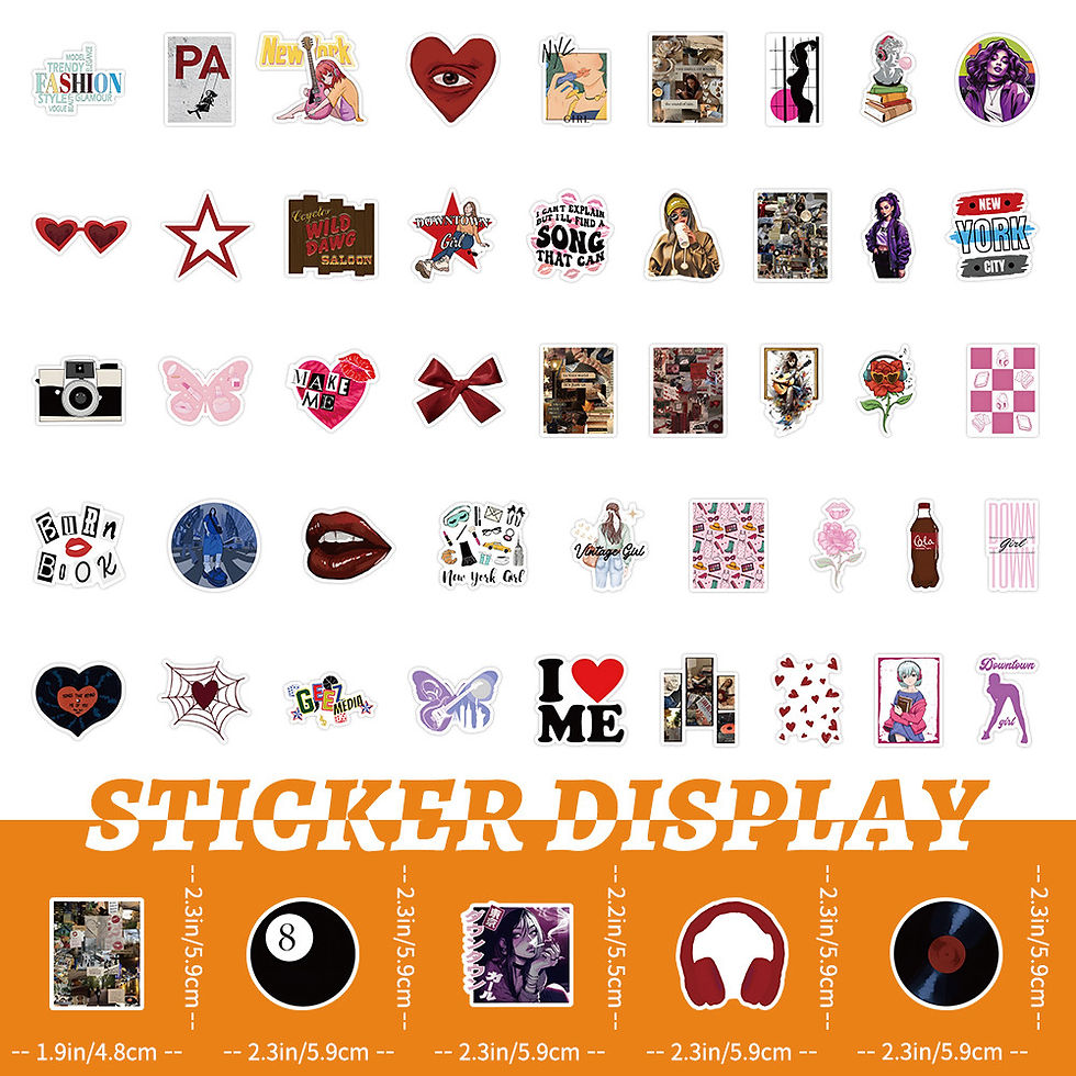 Thumbnail: 53PCS Urban Girl Stickers - Waterproof DIY Decor for Journal, Notebook & Craft P