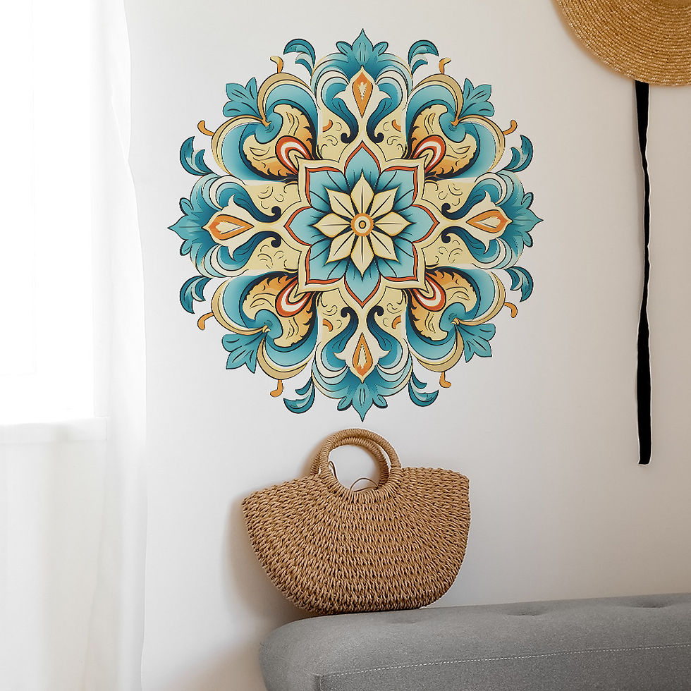 Thumbnail: Creative Middle Eastern Retro Pattern Mandala Detachable PVC Wall Stickers Decor