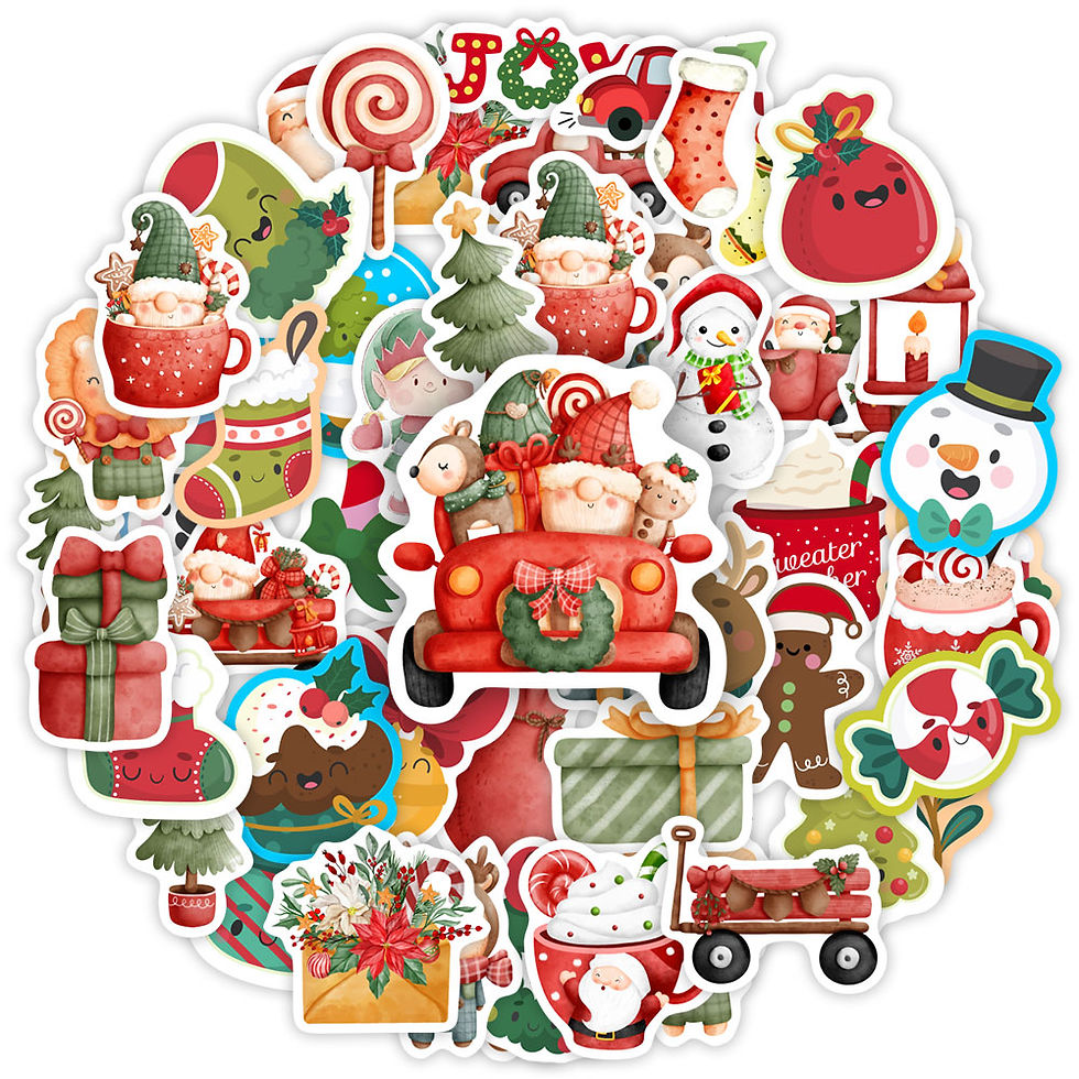 Thumbnail: Christmas Stickers Cute Seal Sticker Cartoon DIY Scrapbooking Decoration Decals 