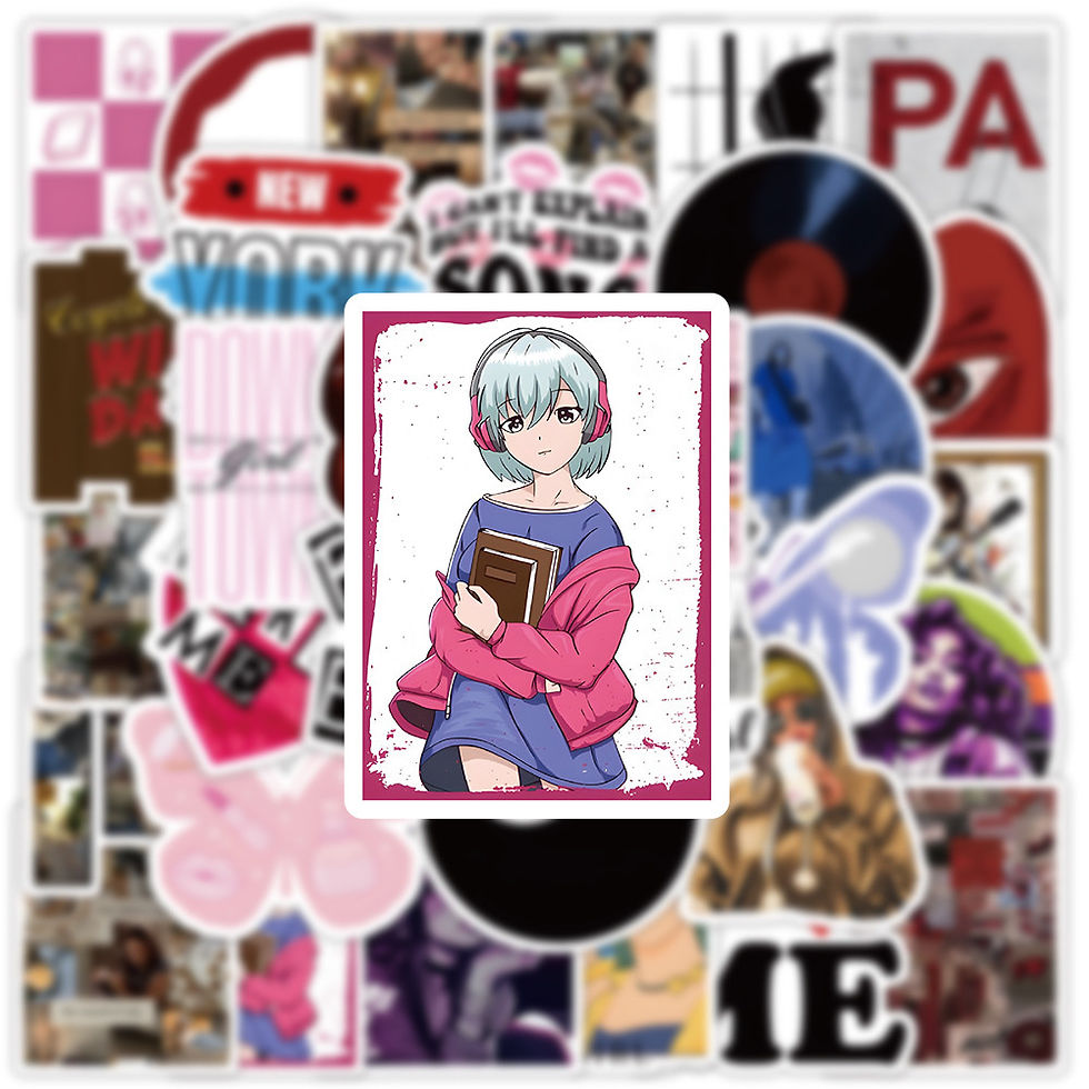 Thumbnail: 53PCS Urban Girl Stickers - Waterproof DIY Decor for Journal, Notebook & Craft P