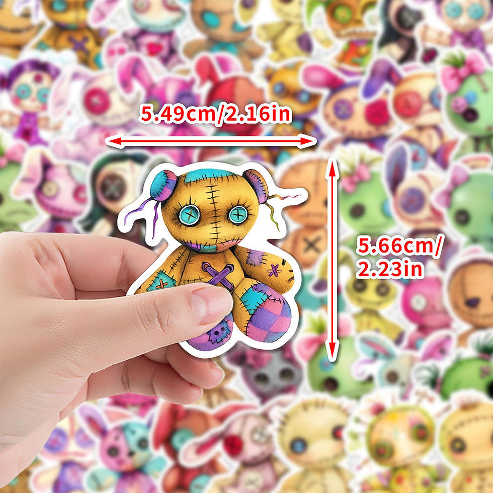 Thumbnail: 50PCS Voodoo Doll Graffiti Stickers - Waterproof for Creative Decor on Water Bot