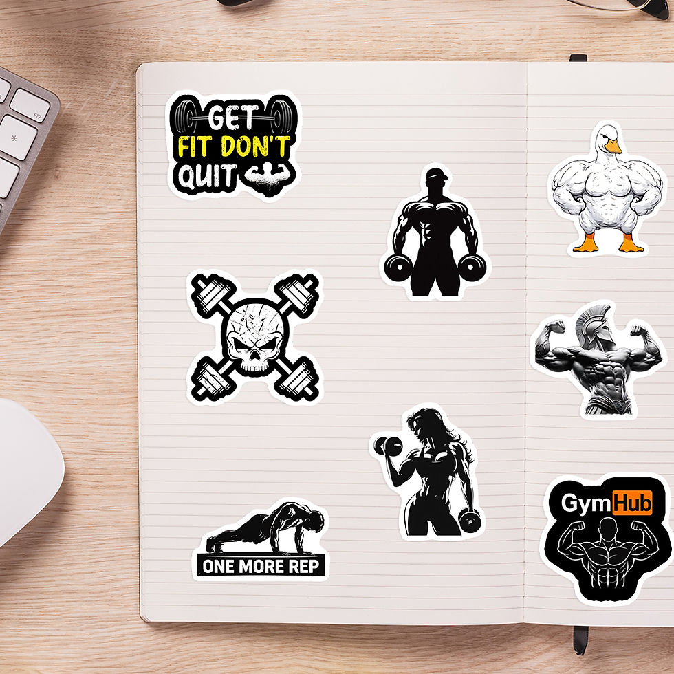 Thumbnail: Fitness Training GYM Stickers Waterproof Vinyl Decals for Scrapbook Diary Junk J