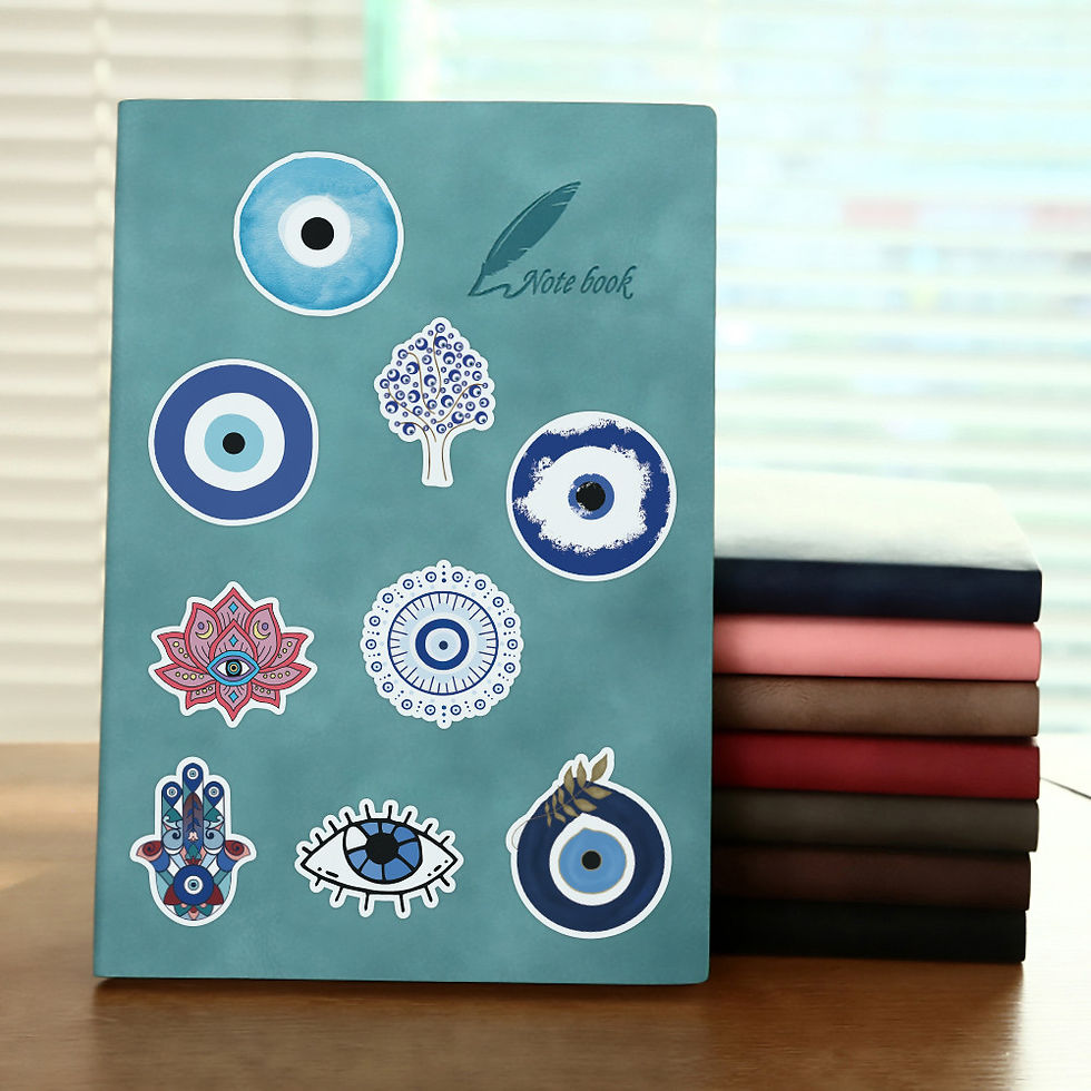Thumbnail: 52-Piece Mystical Evil Eye Stickers Decorative Decals for Notebooks Phone Cases 