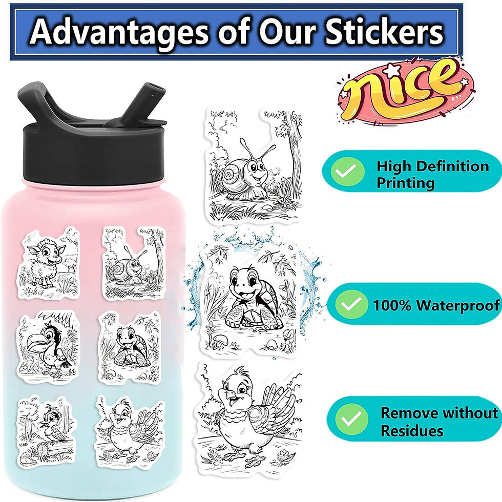 Thumbnail: 50pcs Animals Coloring Books For Children Stickers For Gift DIY Kids Notebook Lu