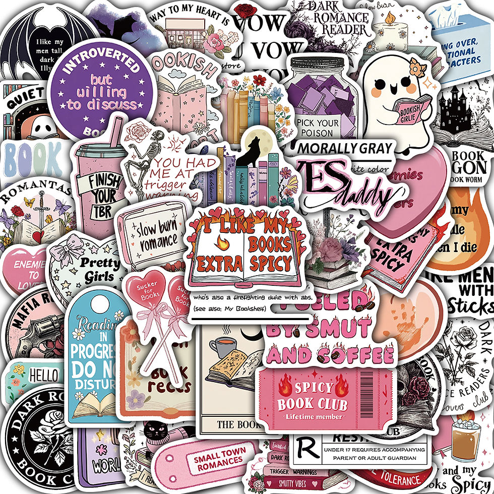 Thumbnail: 50PCS Read Stickers Laptop Luggage Nostalgia Aesthetic Graphic Stationery Phone 
