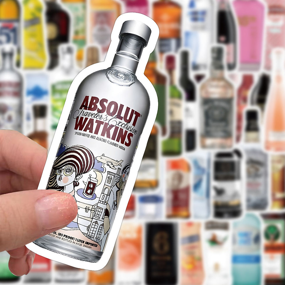 Thumbnail: 63-Piece Classic Wine Bottle Stickers - Decorative Decals for Notebooks Phone Ca