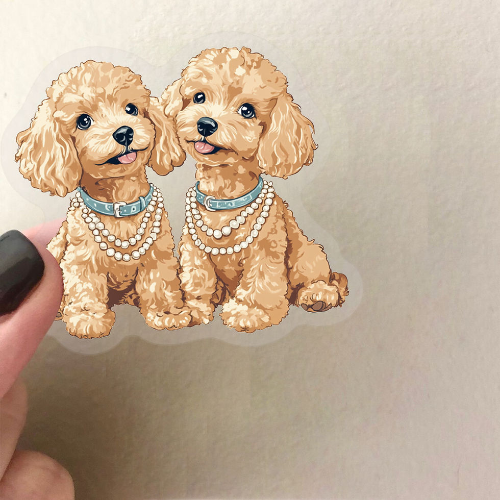 Thumbnail: 50pcs Kawaii Retro Puppy Stickers Funny Animal Sticker PET Suitcase Bike Noteboo
