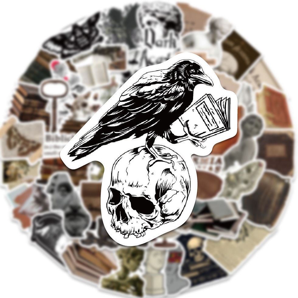 Thumbnail: 50-Pack Dark Academia Graffiti Stickers - INS-Inspired from Japan & Korea for El