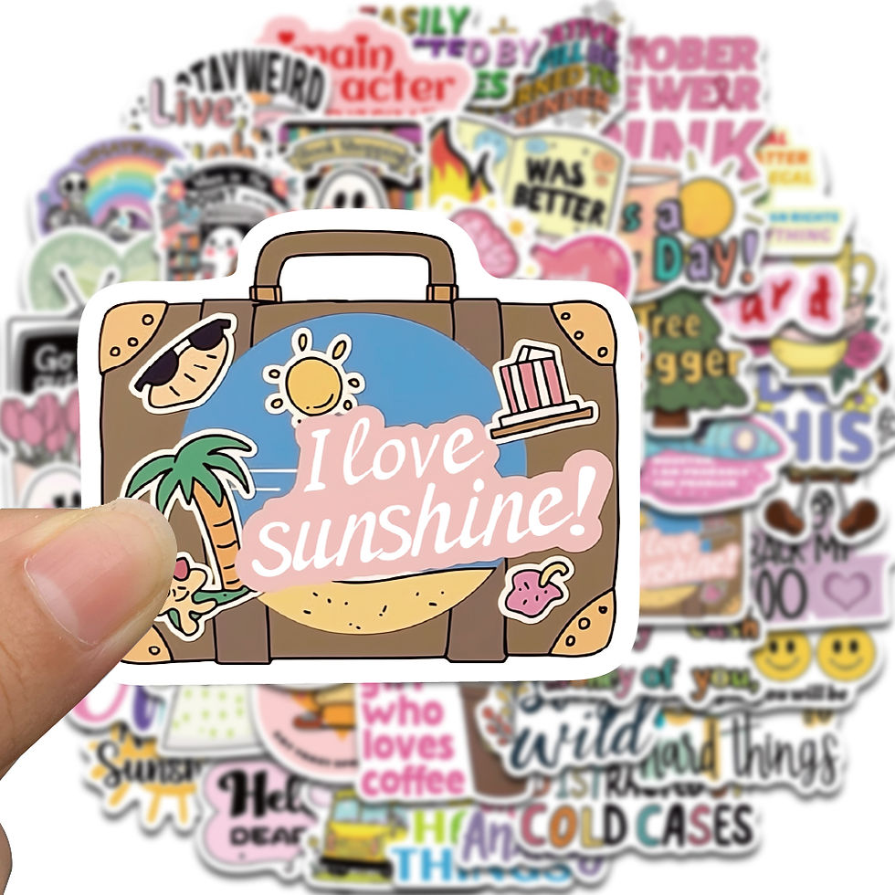 Thumbnail: 50PCS Mix Creative Inspirational Quotes Sticker Harajuku Aesthetic Scrapbooking 