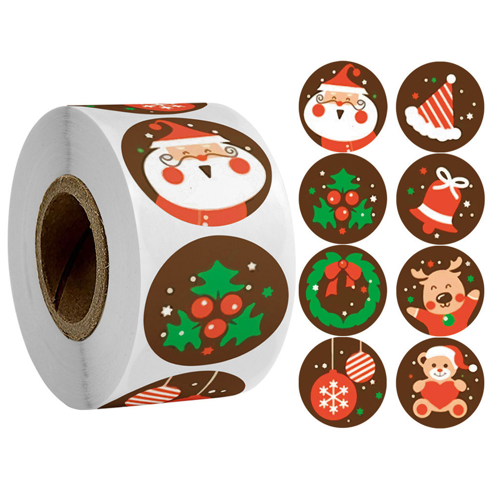 500pcs Merry Christmas Stickers Set Envelope Seal Labels Gift Series Package Dec
