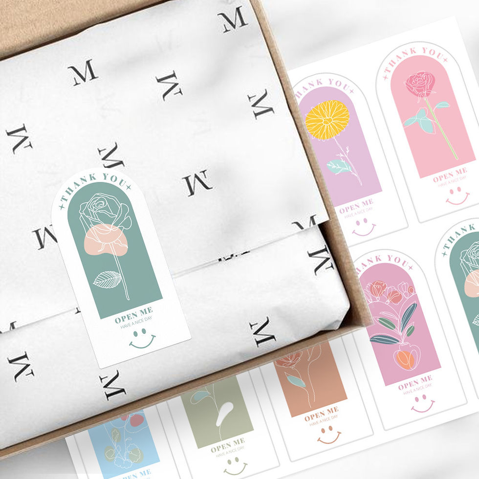Thumbnail: 100pcs/wrap This Package Is Happy To See You Too Stickers Small Business Gift bo
