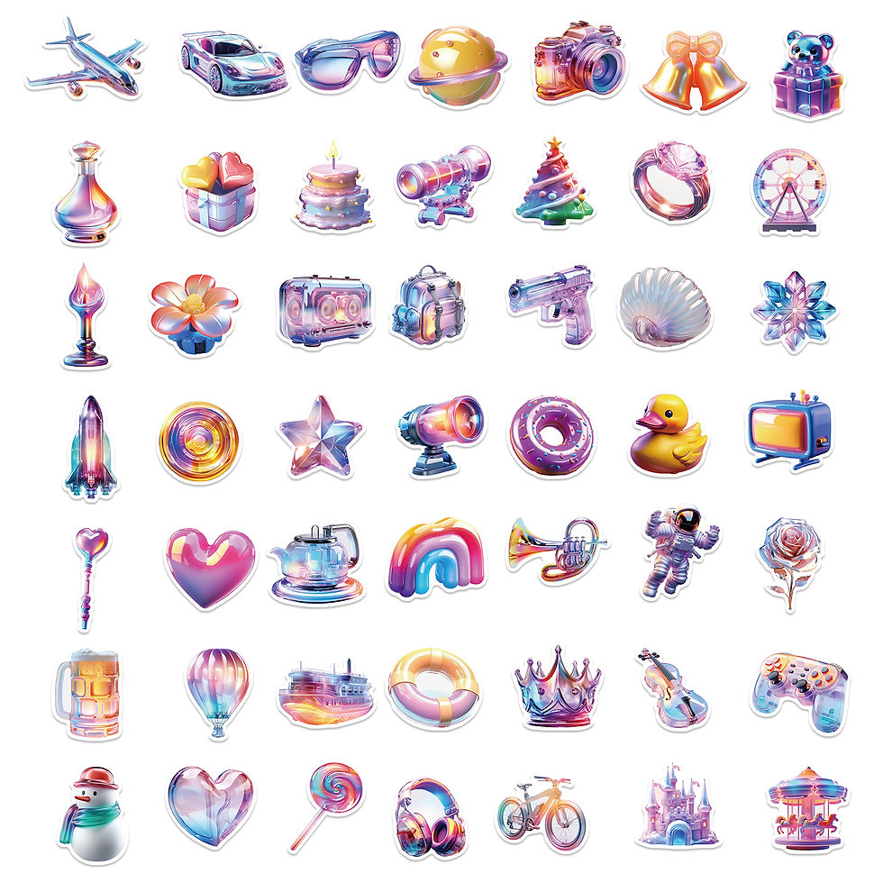 Thumbnail: 50PCS Cartoon 3D Gift Stickers DIY Diary Laptop Luggage Skateboard Aesthetic Scr