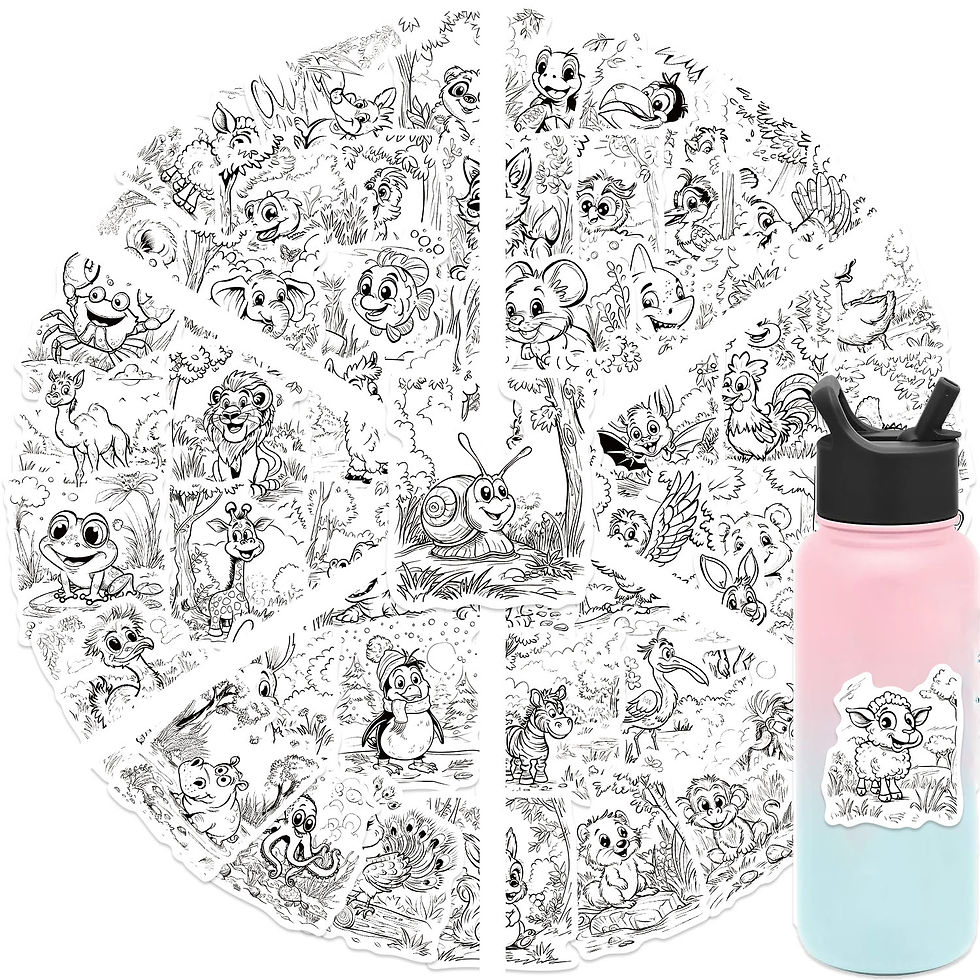 Thumbnail: 50pcs Animals Coloring Books For Children Stickers For Gift DIY Kids Notebook Lu