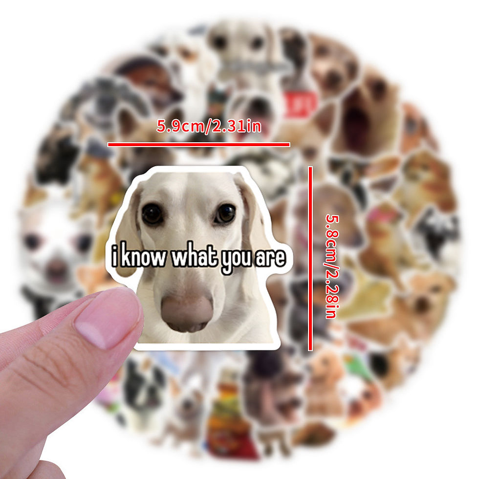 Thumbnail: 55PCS New Funny Dog Graffiti Stickers - Decorative DIY Decals for Scooter & Lugg