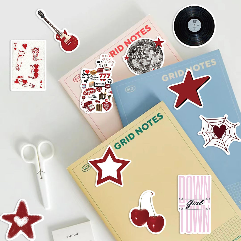 Thumbnail: 50PCS Downtown Y2K Girls Graffiti Stickers Decals DIY Decoration Notebook Skateb