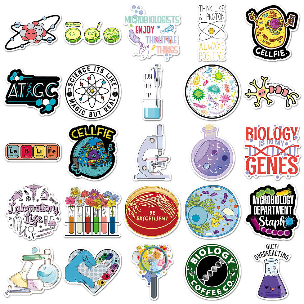 Thumbnail: 50-100PCS Science Aesthetic Stickers Creative Subject Graffiti Chemistry Lab Wat