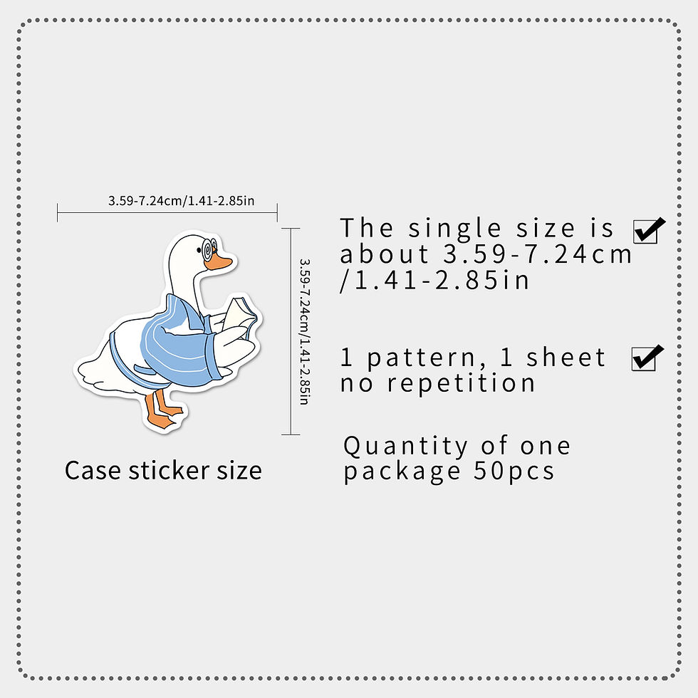 Thumbnail: 50/100PCS Cartoon Big White Goose Stickers, Funny Animal Hand drawn Waterproof D