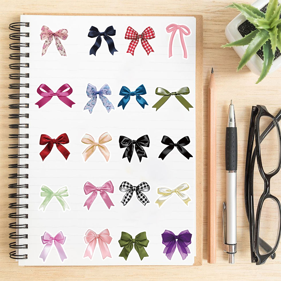 Thumbnail: 50PCS Cute Bow Sticker Guitar Y2K Fashion Skateboard Wall Bar Cafe Living Phone 