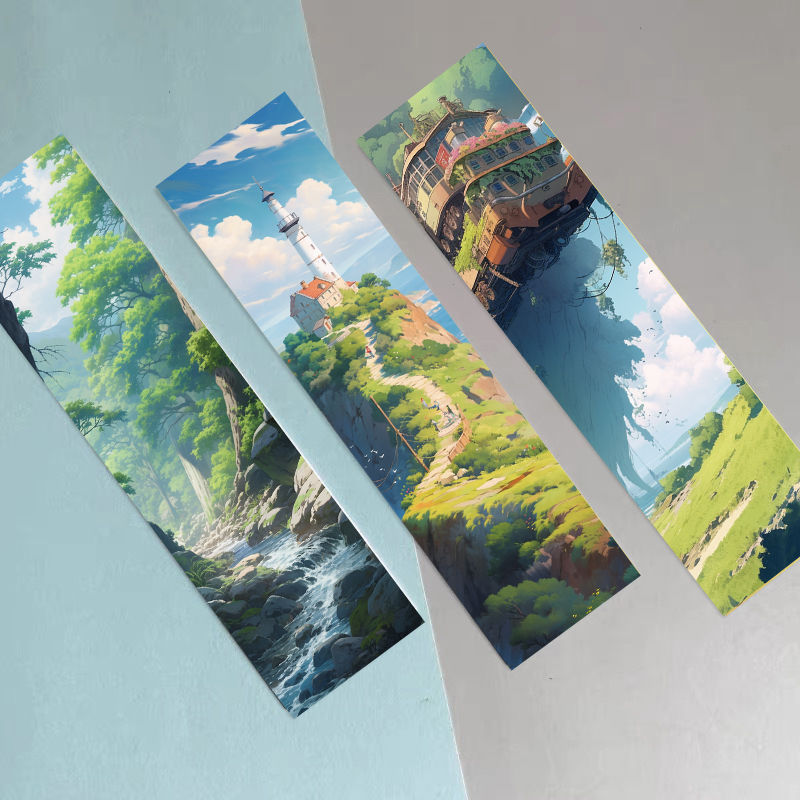 Thumbnail: 30/60PCS Hayao Miyazaki Manga Style Bookmarks Creative Student Gifts DIY Art Dec