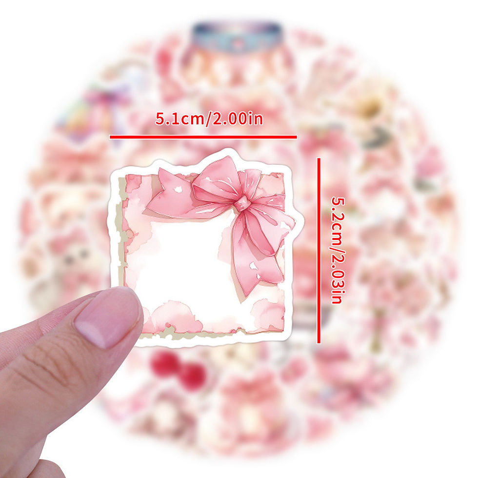 Thumbnail: 60 Pieces New Style Pink Coquette Graffiti Stickers DIY Cartoon Decals for Skate