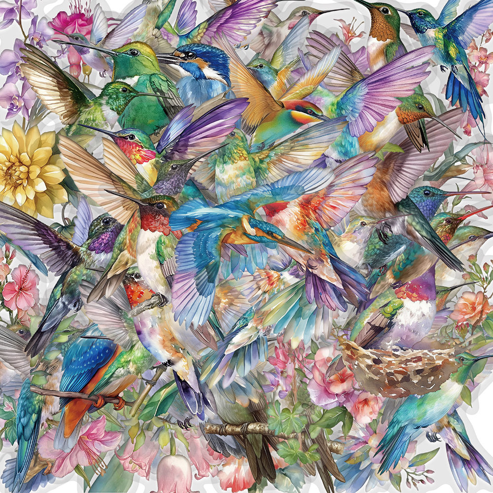 50PCS hummingbird Stickers Creative Phone Community Skateboard DIY Fashion Dormi