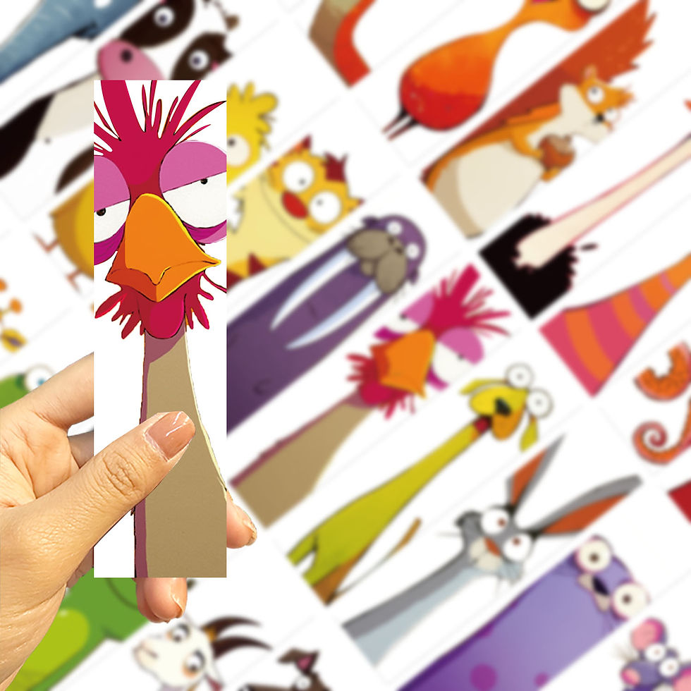 Thumbnail: 30pcs Funny Animal Bookmarks Cartoon Reading Pages Book Labeling Decoration Stud