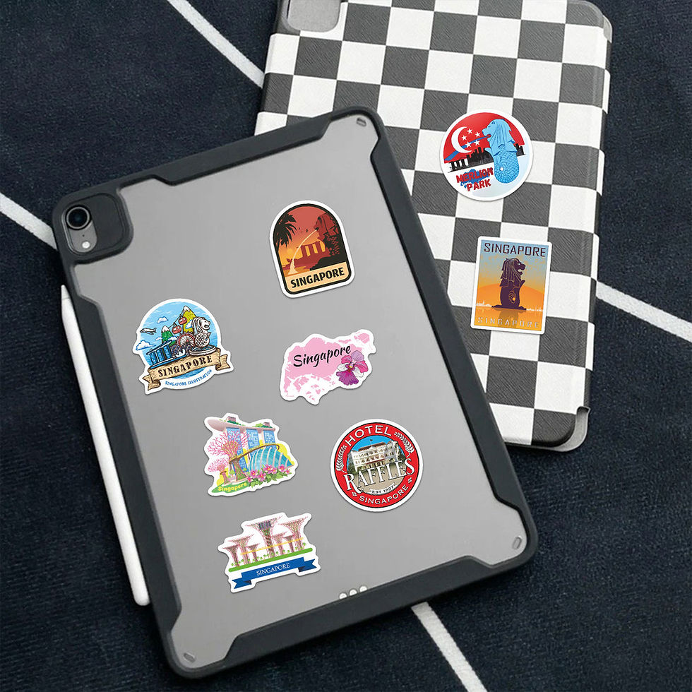 Thumbnail: 50Pcs Singapore Landmark Cartoon Waterproof Stickers Luggage Stationery DIY Deca