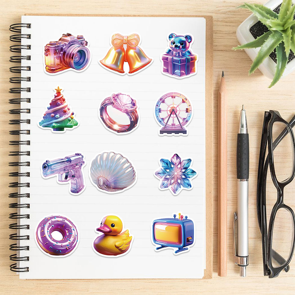 Thumbnail: 50PCS Cartoon 3D Gift Stickers DIY Diary Laptop Luggage Skateboard Aesthetic Scr