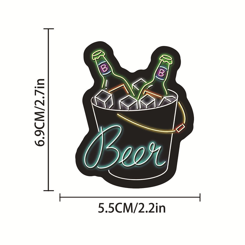 Thumbnail: 50PCS Neon Light Nightclub Stickers - Waterproof Decor for Car, Phone, Water Cup