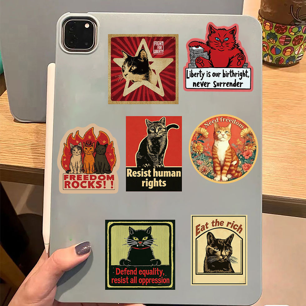 Thumbnail: 50PCS Revolt Sticker Notebook Aesthetic Skateboard Living Room Creative Case Str