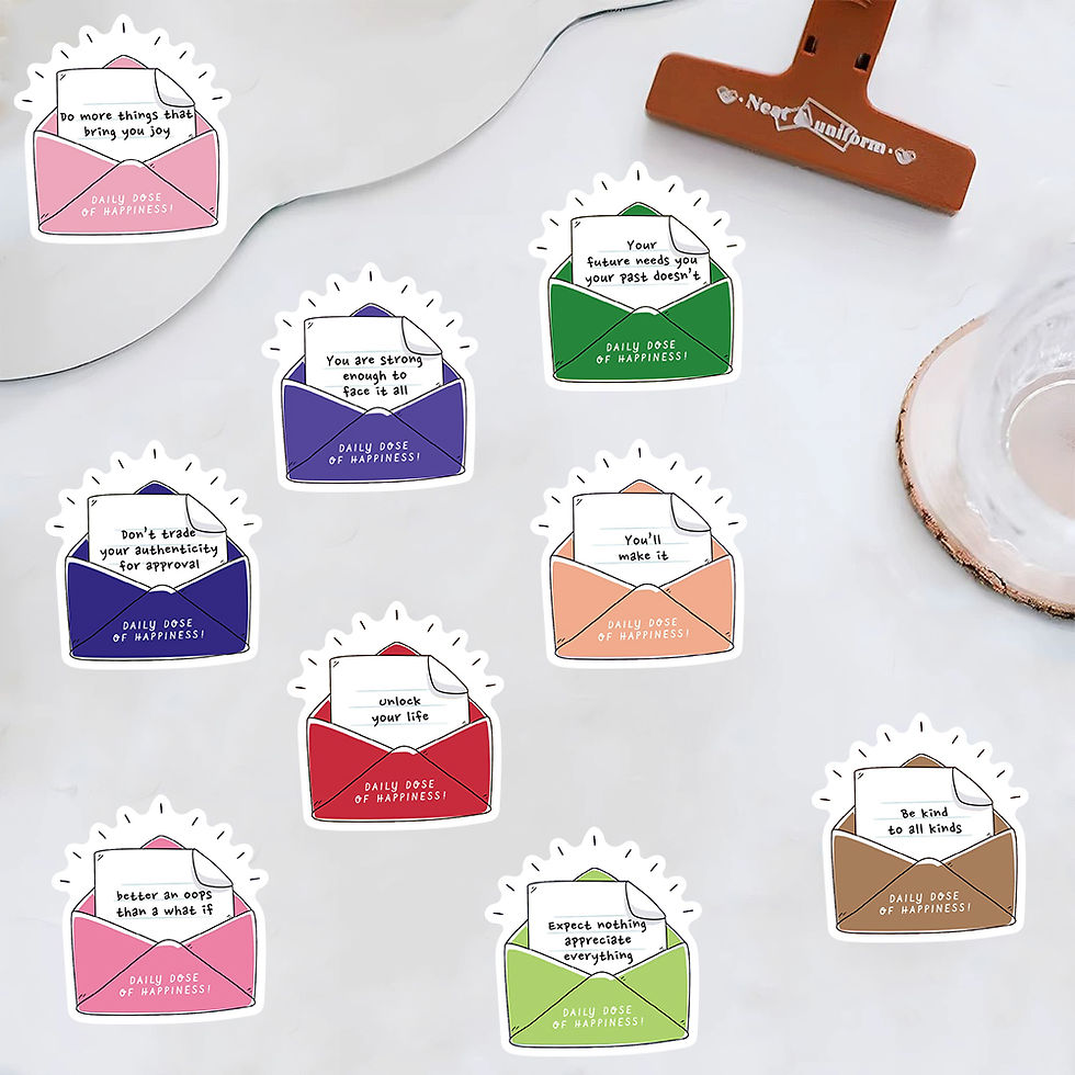 Thumbnail: 50PCS Daily Dose Of Happiness Sticker Notebook Graffiti Case PET Laptop Luggage 