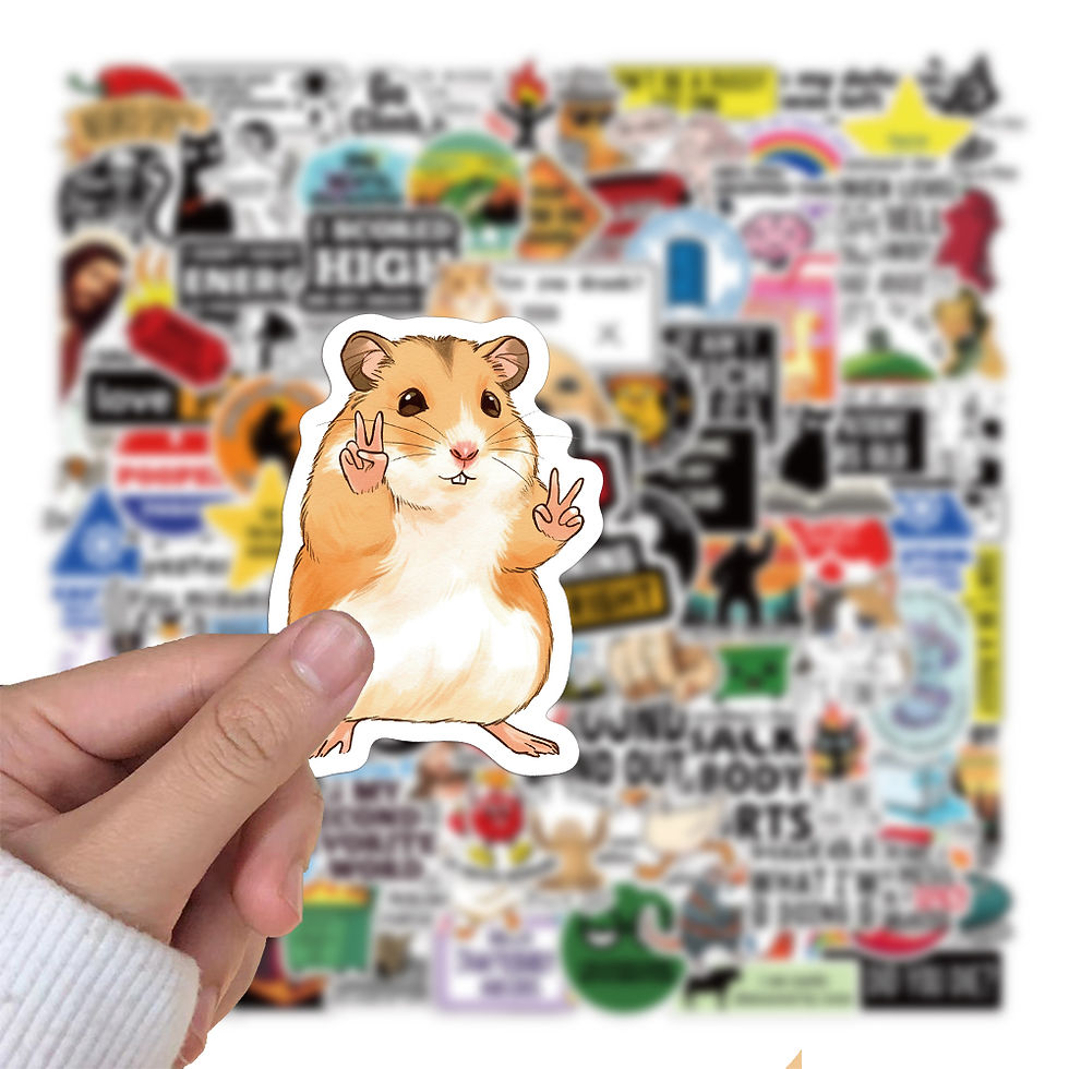 Thumbnail: 100PCS Prank Meme Stickers Cartoon Scrapbooking Coffee DIY Skateboard Luggage La