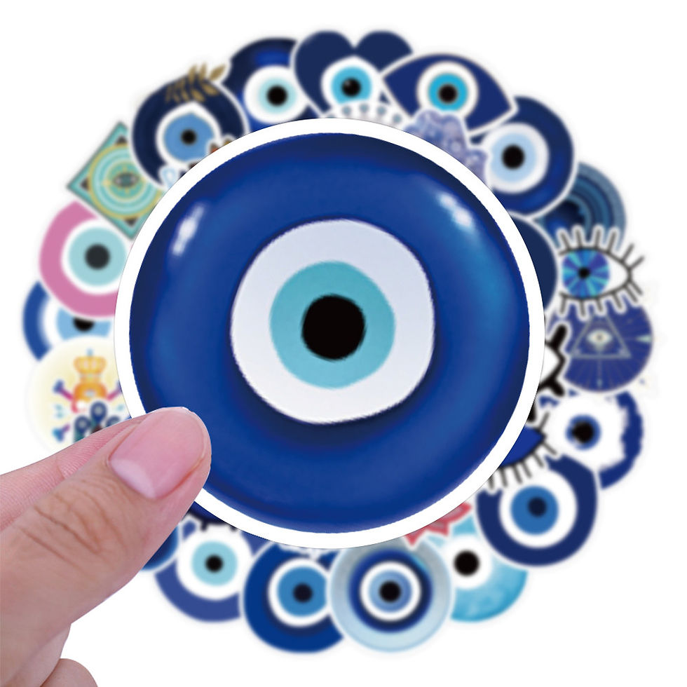 Thumbnail: 52-Piece Mystical Evil Eye Stickers Decorative Decals for Notebooks Phone Cases 
