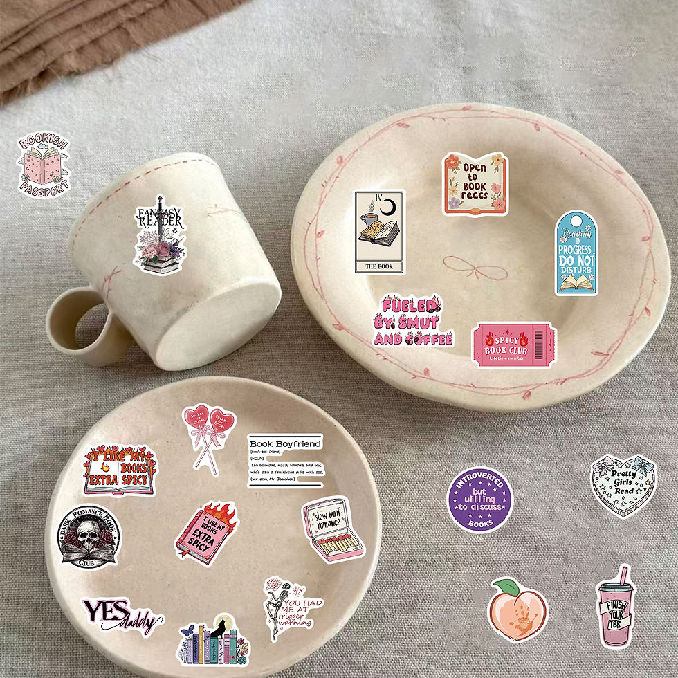 Thumbnail: 50PCS Read Stickers Laptop Luggage Nostalgia Aesthetic Graphic Stationery Phone 