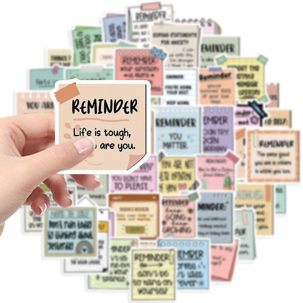 Thumbnail: 50Pcs Reminder Note Graffiti Stickers Waterproof DIY Decals for Guitar Notebook 