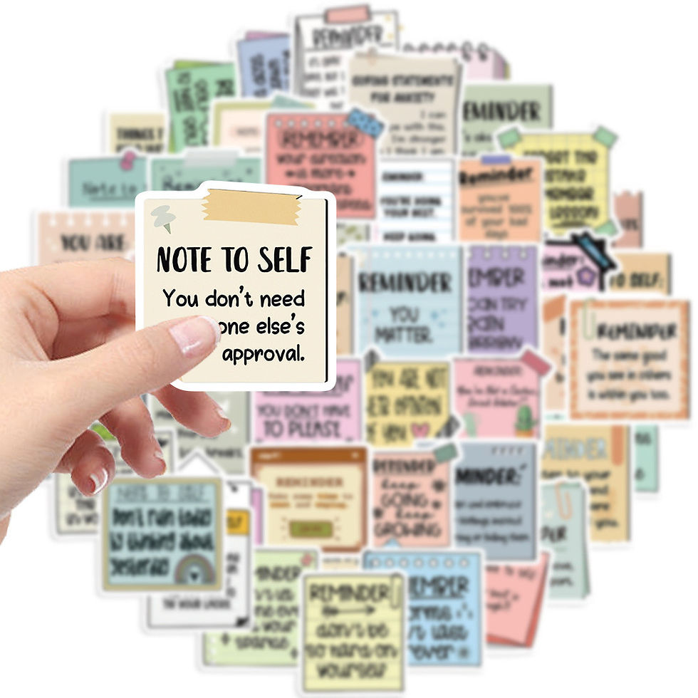 Thumbnail: 50Pcs Reminder Note Graffiti Stickers Waterproof DIY Decals for Guitar Notebook 