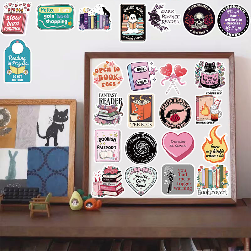 Thumbnail: 50/100PCS Book Reading Series Sticker Personalized Cartoon Diary Phone Skateboar