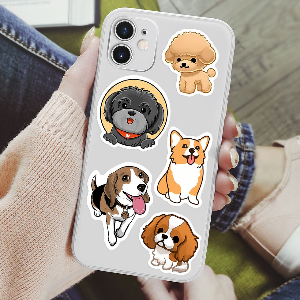 Thumbnail: Kawaii Mixed Cartoon Dog Stickers Cute Animals DIY Toys Skateboard Laptop Cup Bi
