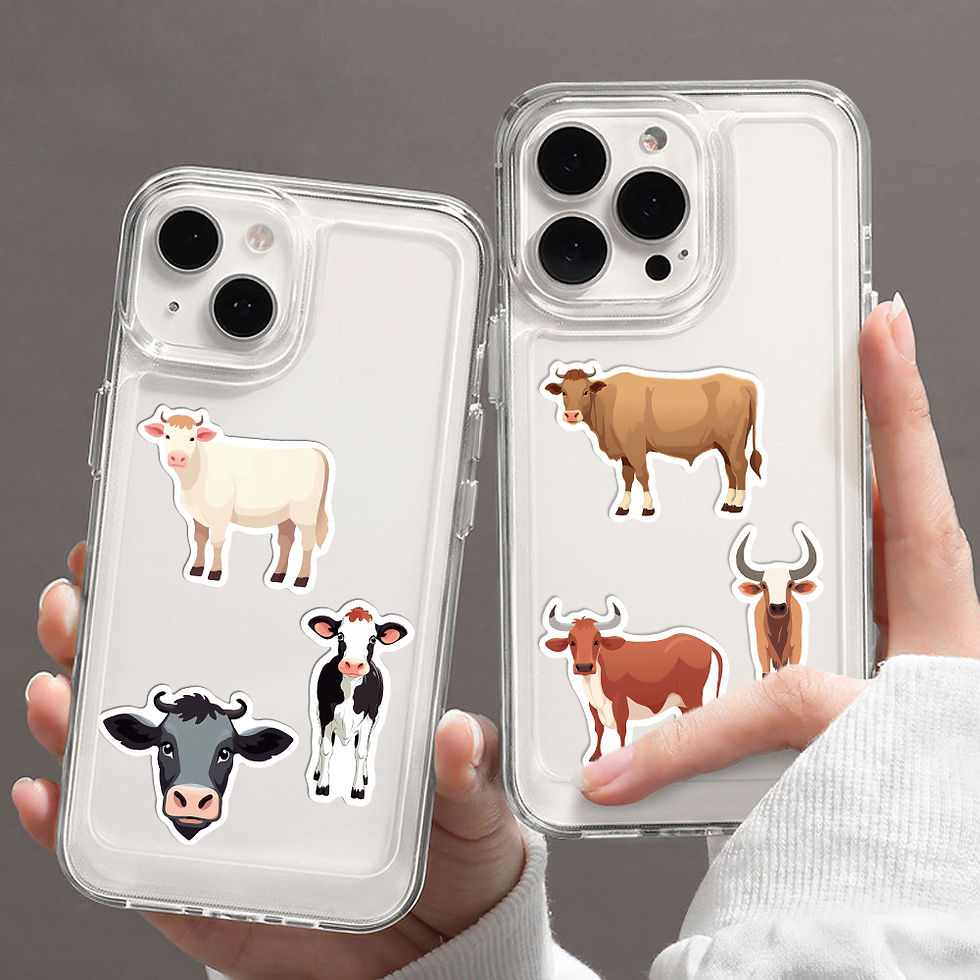 Thumbnail: 50PCS Cute Cow PVC Sticker Aesthetic DIY Children's Decoration Scrapbooking Kore