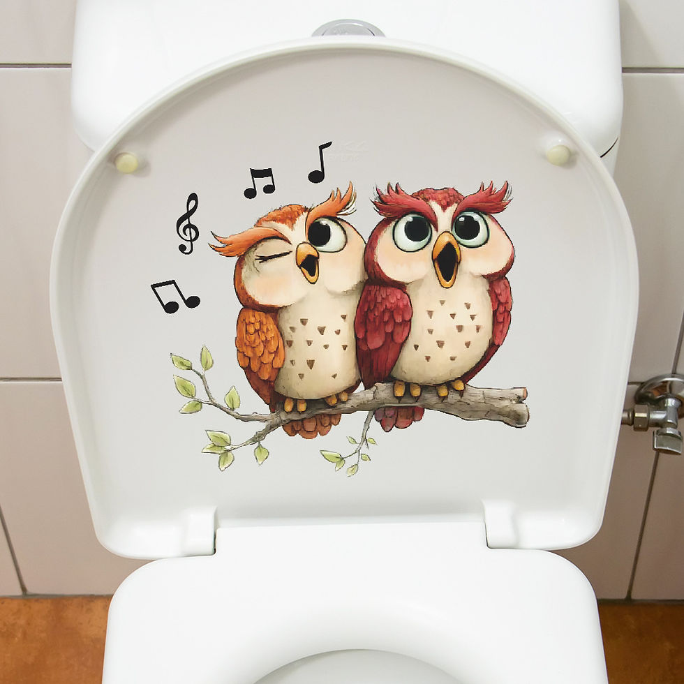 Thumbnail: Cartoon Singing Owl Wall Sticker Kids Room Bedroom Decoration Mural For Living R