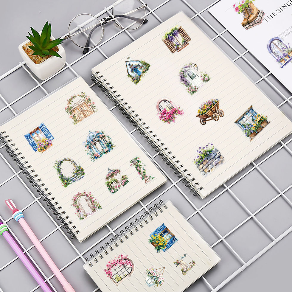 Thumbnail: 50PCS Transparent Garden Flower Wall Stickers Pack DIY Decor for Phone Case Scra